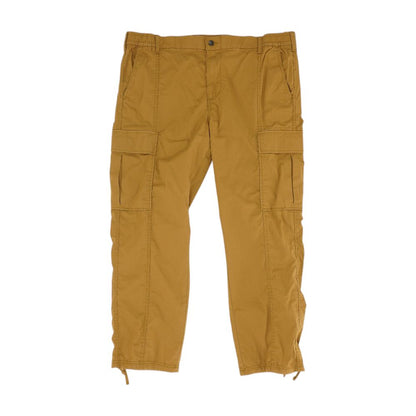 Tan Solid Cargo Pants