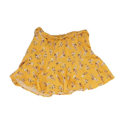 Yellow Floral Mini Skirt