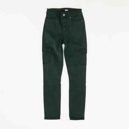 Green Solid Skinny Leg Jeans