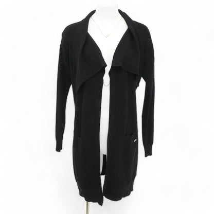 Black Solid Cardigan Sweater