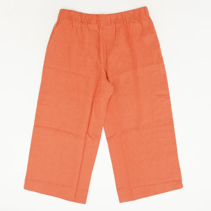 Orange Solid Dress Pants