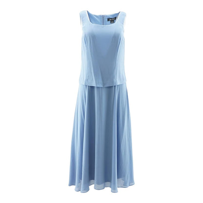 Blue Solid Maxi Dress