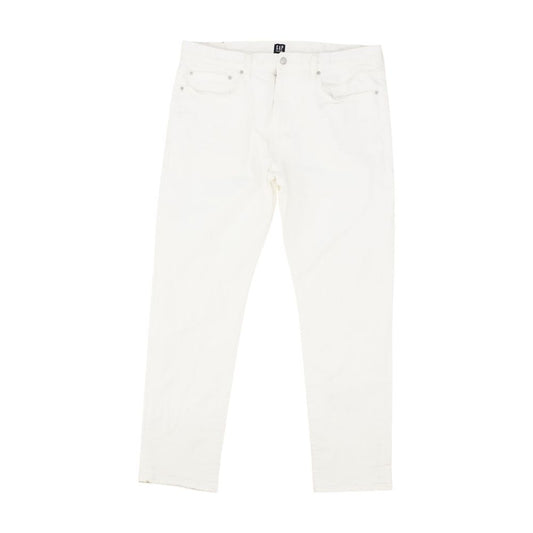 White Solid Slim Jeans