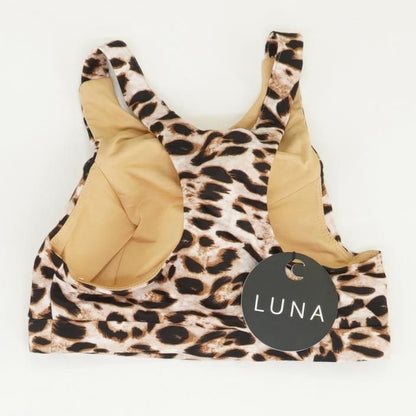 Brown Animal Print Sports Bra