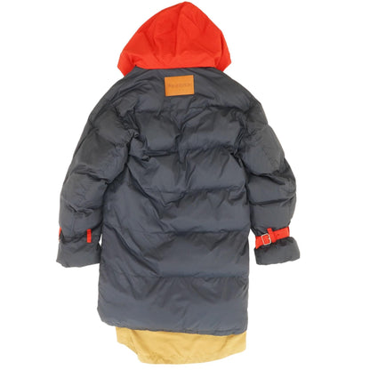 Navy Solid Puffer Coat