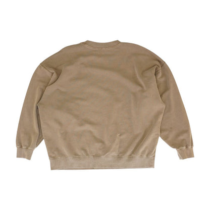 Tan Solid Sweatshirt Pullover