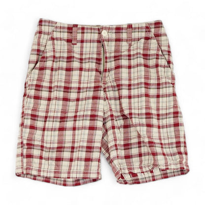 Maroon Plaid Shorts