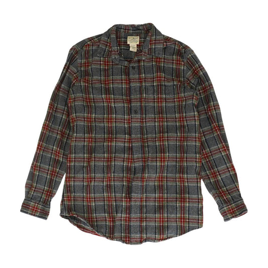 Gray Plaid Flannel Button Down