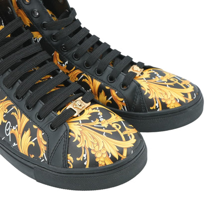 Baroque Medusa Leather High Top Sneakers