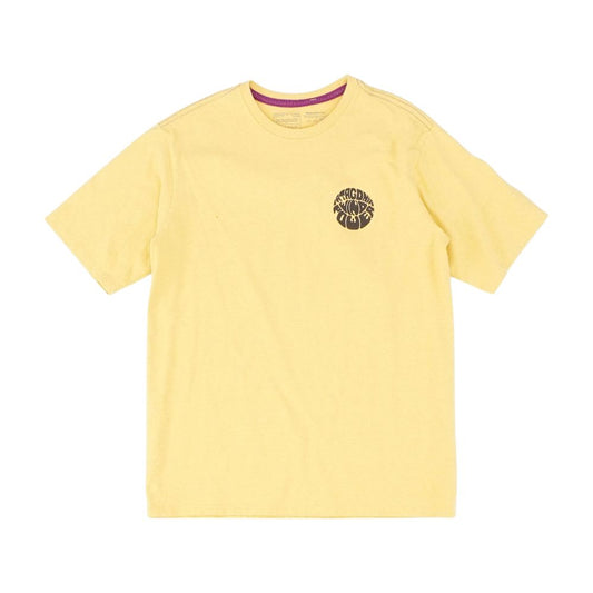 Yellow Solid Graphic/logo T-Shirt