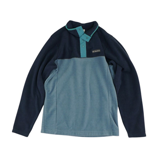 Blue Color Block 1/4 Zip Pullover