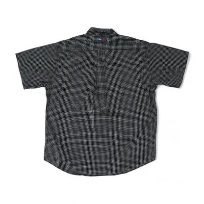 Black Striped Short Sleeve Button Down