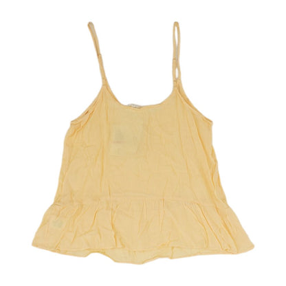 Yellow Solid Sleeveless Blouse