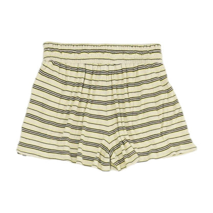 Beige Striped Shorts