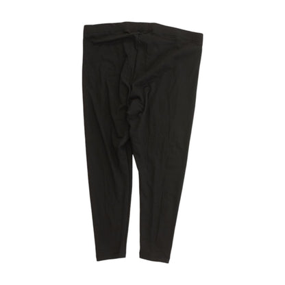 Black Solid Active Pants