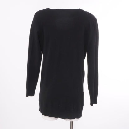 Black Solid Cardigan Sweater