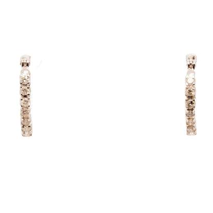 Platinum Diamond Hoop Earrings