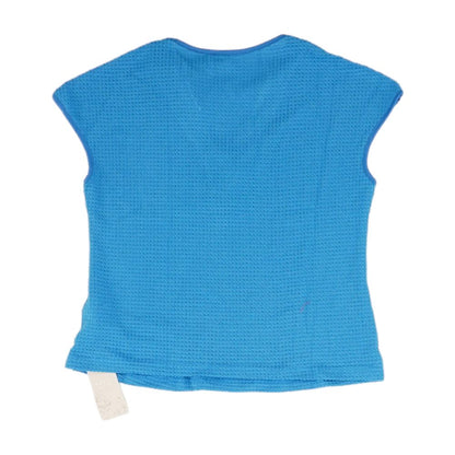 Blue Solid Sleeveless Blouse