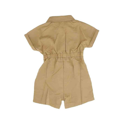 Khaki Solid Romper