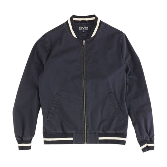 Navy Solid Bomber Jacket