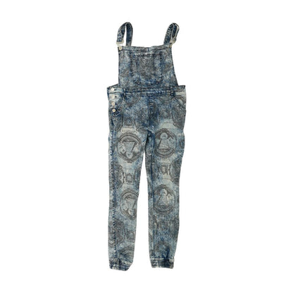 Blue Solid Overalls Jeans