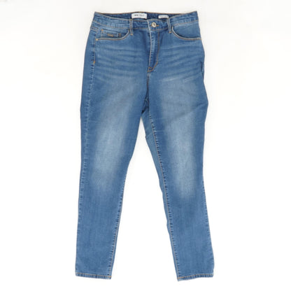 Blue Solid High Rise Skinny Leg Jeans