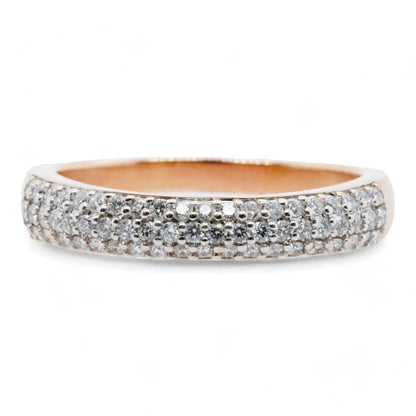 10K Rose Gold Diamond Band