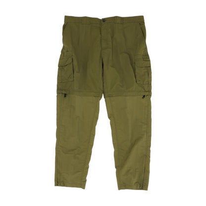 Green Solid Cargo Pants