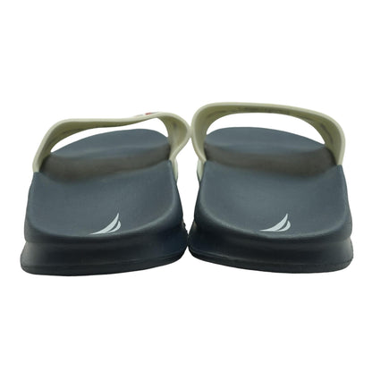 Navy Athletic Slide Shoes