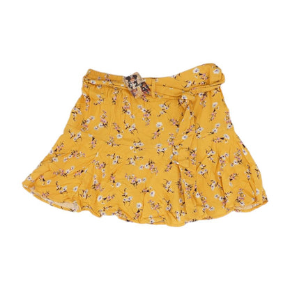 Yellow Floral Mini Skirt