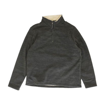 Gray Solid 1/4 Zip Pullover