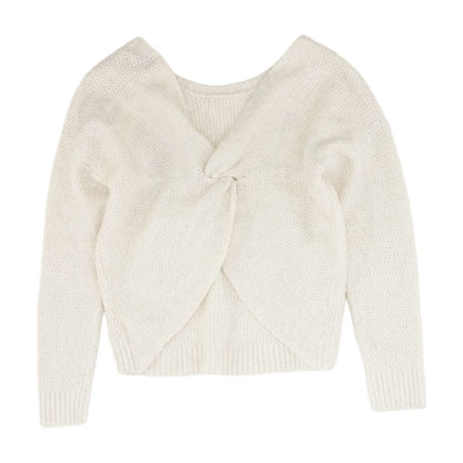 Ivory Solid Crewneck Sweater