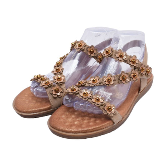 Bronze Flat Sandals