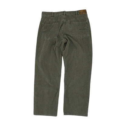 Green Solid Five Pocket Pants