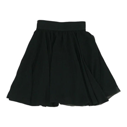 Black Solid Mini Skirt