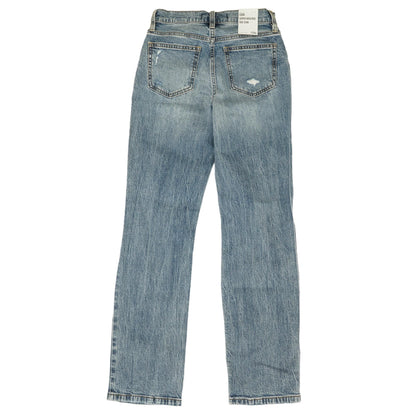 Blue Solid High Rise Jeans