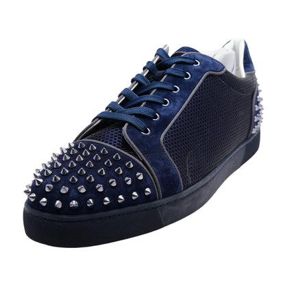 Navy Louis Junior Spikes Lace Up Shoes