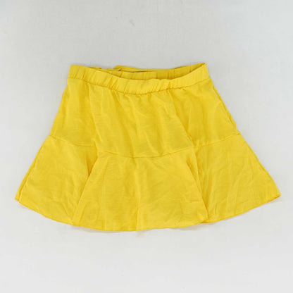 Yellow Solid Mini Skirt