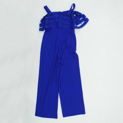 Blue Solid Jumpsuit