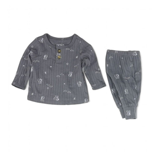 Gray Animal Pant Set