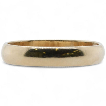 14K Gold Half Round Band