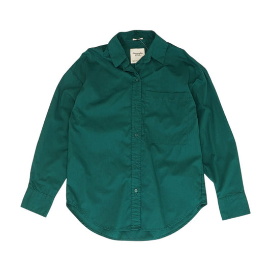 Green Solid Button Down