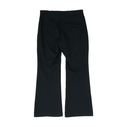 Black Solid Capri Pants