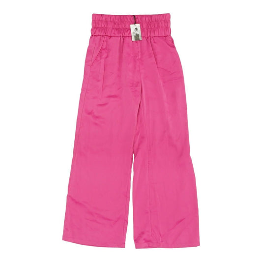 Pink Solid Dress Pants