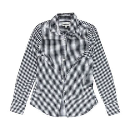 Black Check Button Down