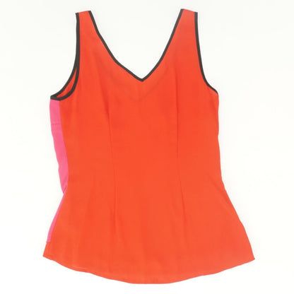 Red Color Block Tank