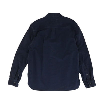 Navy Solid Long Sleeve Button Down