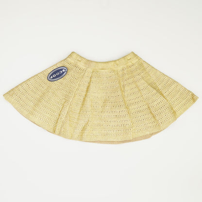 Gold Solid Mini Skirt