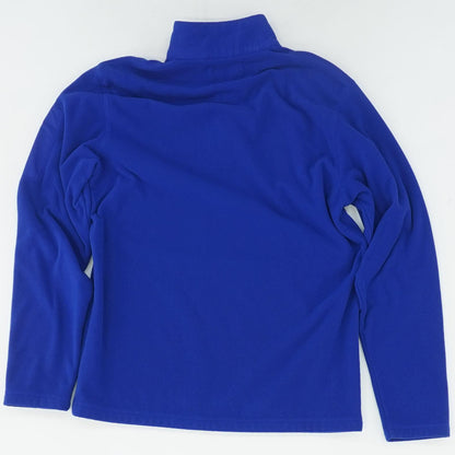 Blue Solid 1/4 Zip