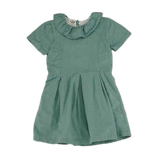 Green Solid Midi Dress